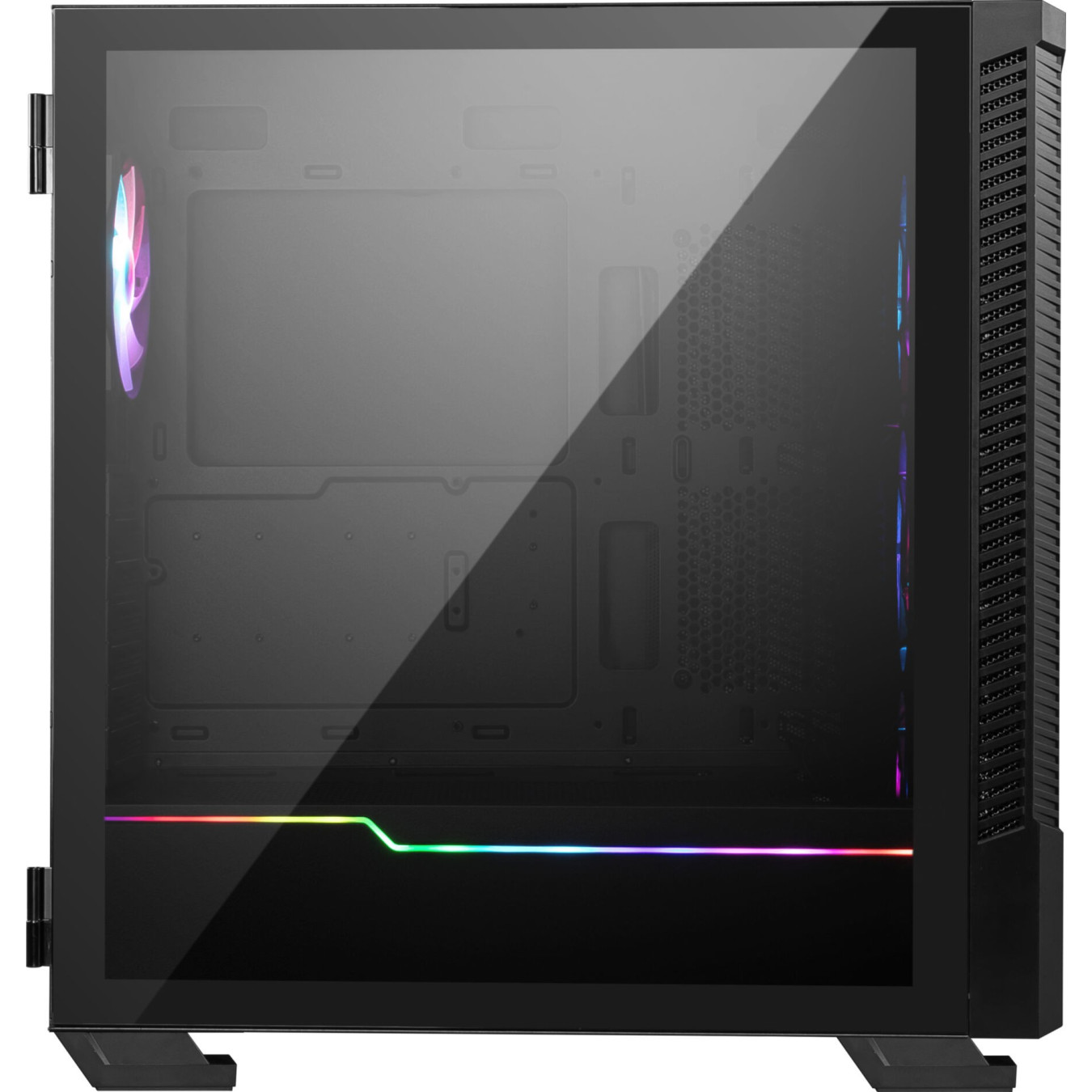 MSI MPG VELOX 100R - Mid Tower PC Case - Tempered Glass Front, ARGB Lighting, Vertical GPU Mount, ATX Support