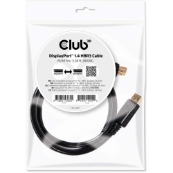 Buy Club3D DisplayPort Cable - 1.4 - HBR3 - 32.4Gb/s - 1 m - 8K60Hz - St St Polybag in Cyprus, Nicosia, Limassol, Larnaka, Pafos
