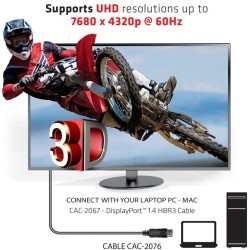 Buy Club3D DisplayPort Cable - 1.4 - HBR3 - 32.4Gb/s - 1 m - 8K60Hz - St St Polybag in Cyprus, Nicosia, Limassol, Larnaka, Pafos