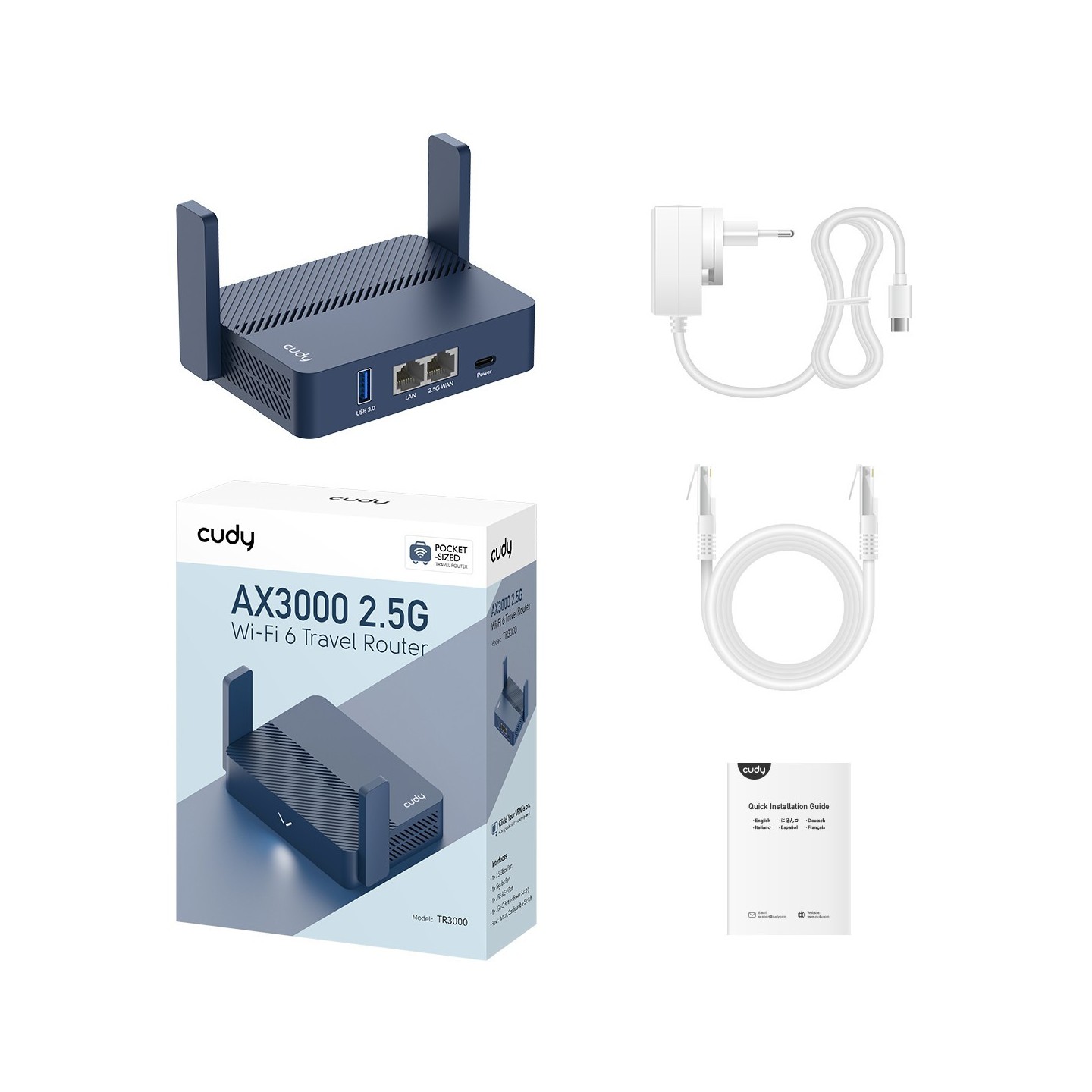 Cudy Router - AX3000 - 2.5G Wi-Fi 6 Router with USB — Buy in Cyprus with Fast Delivery