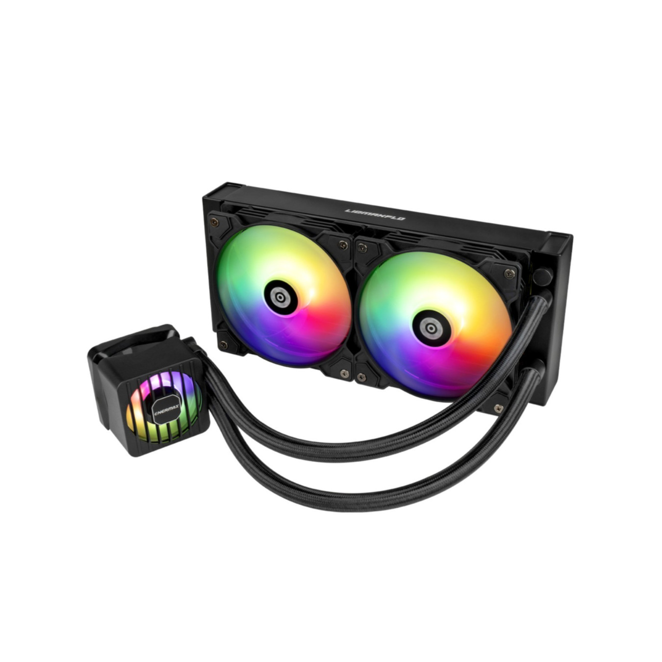 Enermax LIQMAXFLO ELC-LMF240T-ARGB - 240mm AIO Liquid CPU Cooler, Black, ARGB, 380W TDP — Buy in Cyprus with Fast Delivery