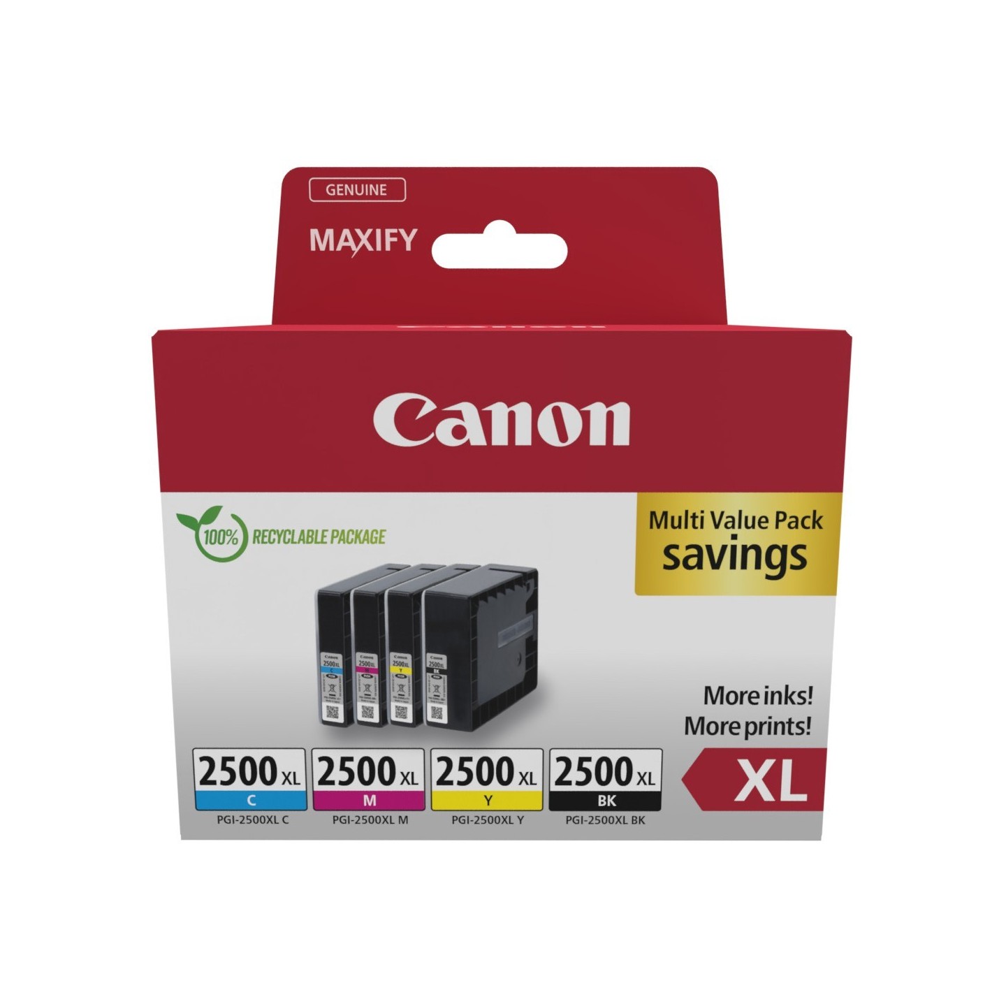 Canon Ink - PGI-2500XL 9254B010 - 4-pack (Black Cyan Magenta Yellow) — Buy in Cyprus with Fast Delivery