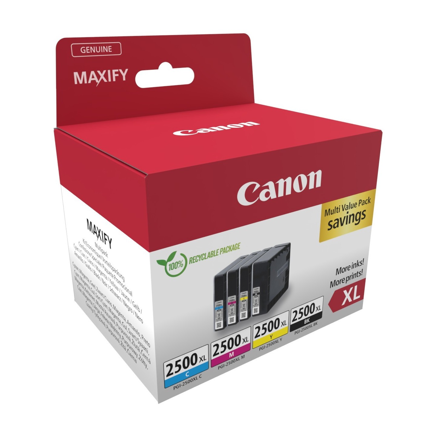 Canon Ink - PGI-2500XL 9254B010 - 4-pack (Black Cyan Magenta Yellow) — Buy in Cyprus with Fast Delivery