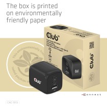 Club3D Charger - 2x USB-C, 1x USB-A, PD 65W, GaN, Retail — Buy in Cyprus with Fast Delivery