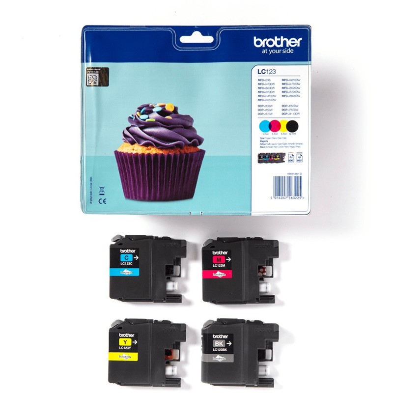 Buy Brother Ink Value Pack - LC-123 - (BK C M Y) in Cyprus, Nicosia, Limassol, Larnaka, Pafos
