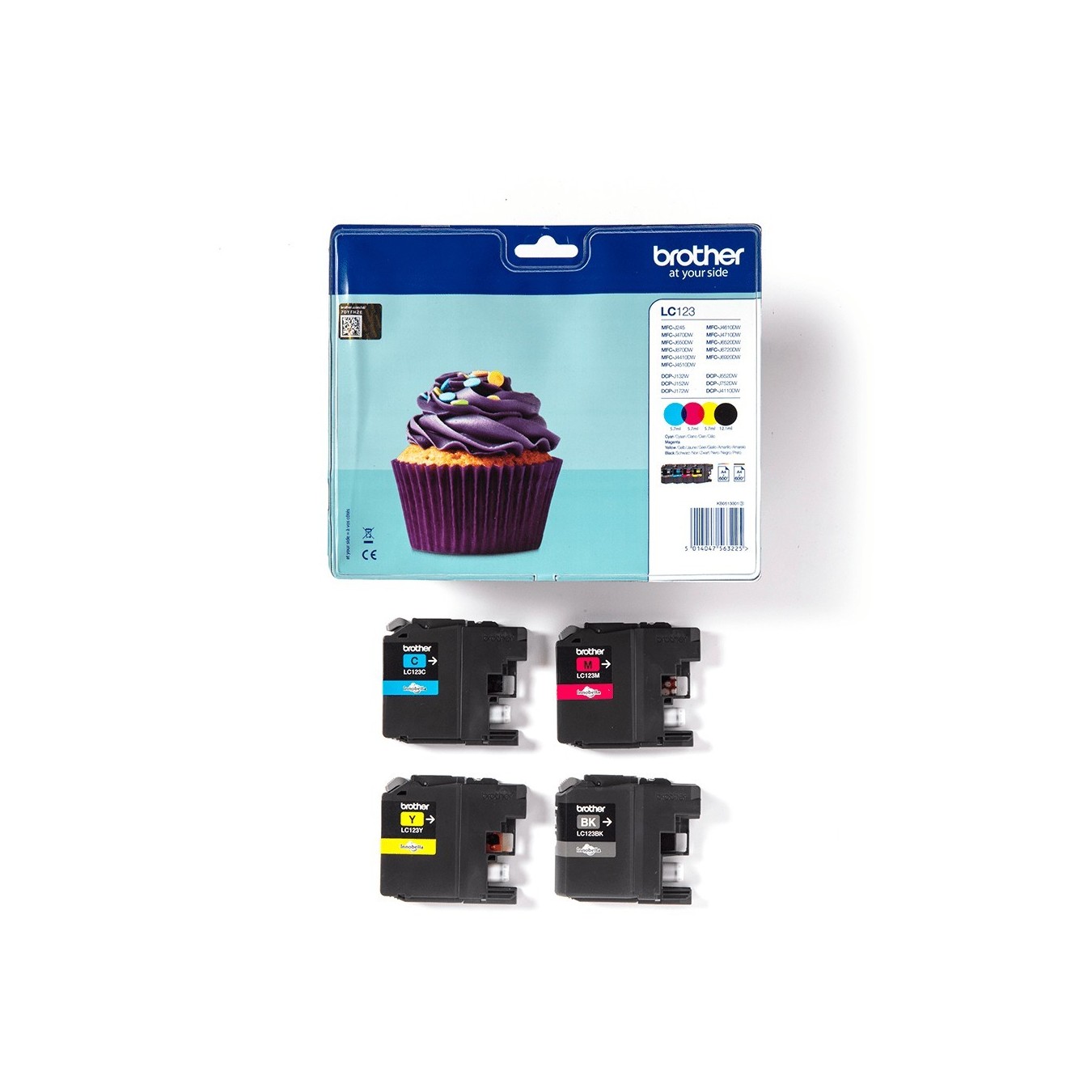 Brother Ink Value Pack - LC-123 - (BK C M Y) — Buy in Cyprus with Fast Delivery