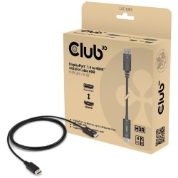 Buy Club3D Cable - DisplayPort 1.4 to HDMI HDR 4K60Hz active 2m in Cyprus, Nicosia, Limassol, Larnaka, Pafos