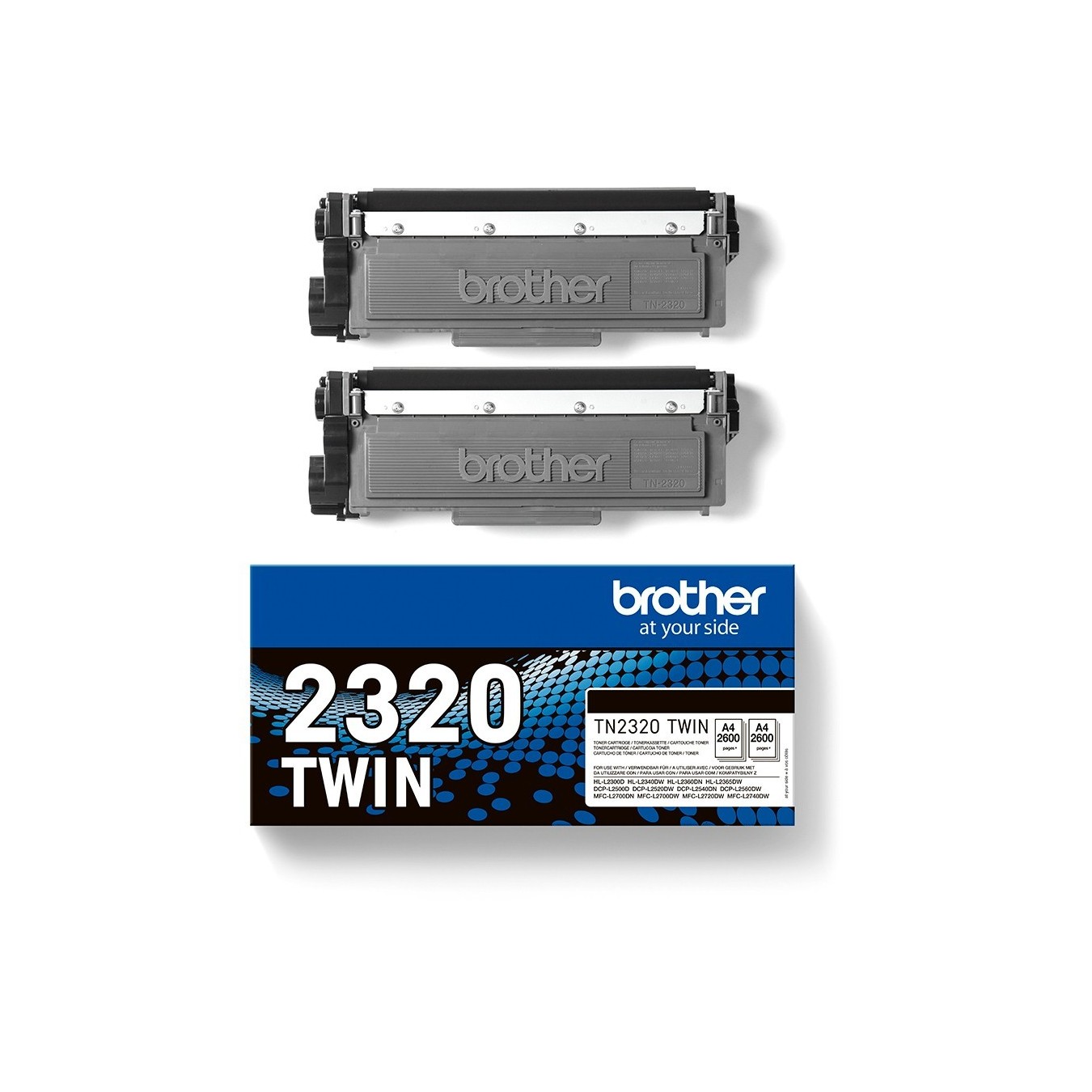 Brother Toner - TN-2320TWIN - Black, 2-pack, up to 2,600 pages per ISO IEC 19752 — Buy in Cyprus with Fast Delivery