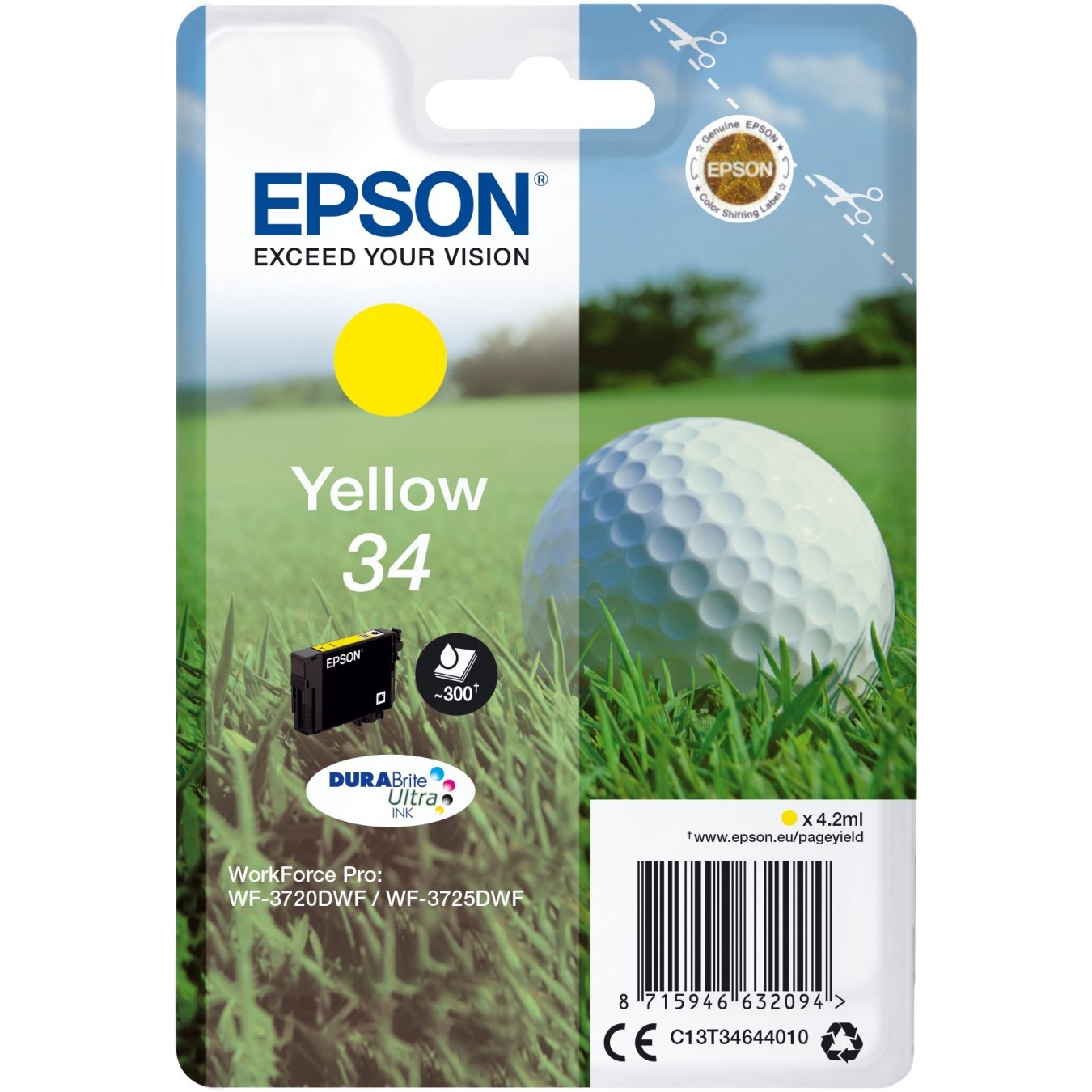 Epson Ink 34 - C13T34644010 - Yellow up to 300 pages — Buy in Cyprus with Fast Delivery