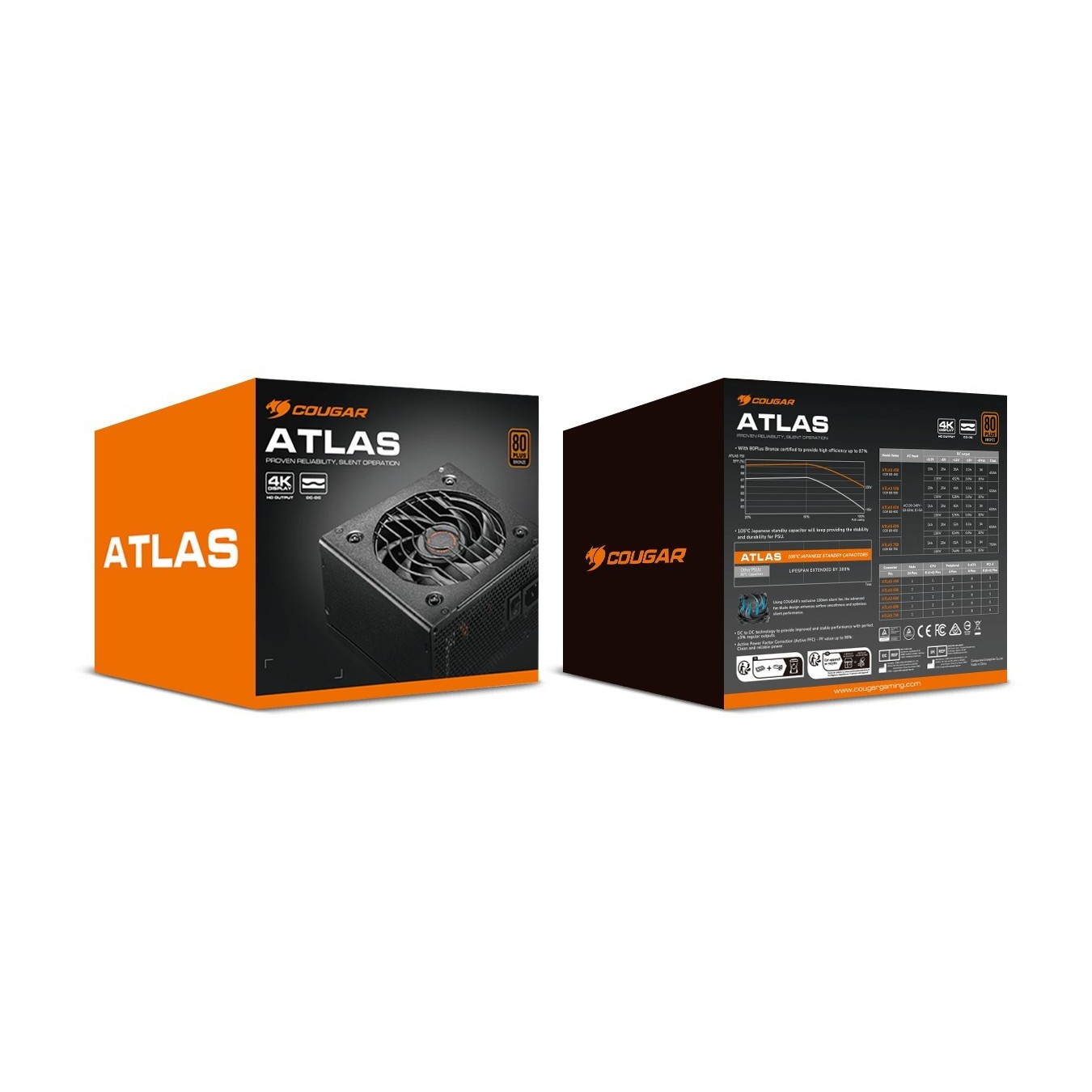 COUGAR Power Supply - ATLAS 550W - ATX 80 Plus Bronze — Buy in Cyprus with Fast Delivery
