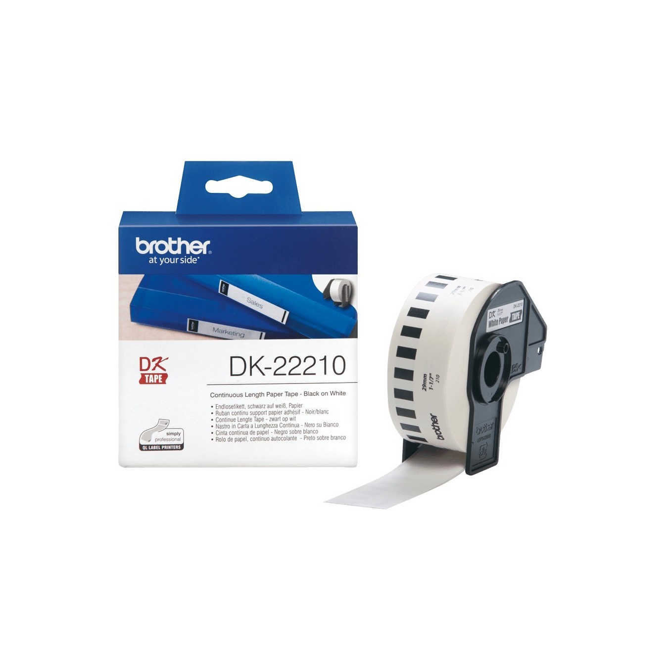 Brother P-Touch Accessories Labels - DK-22210 — Buy in Cyprus with Fast Delivery