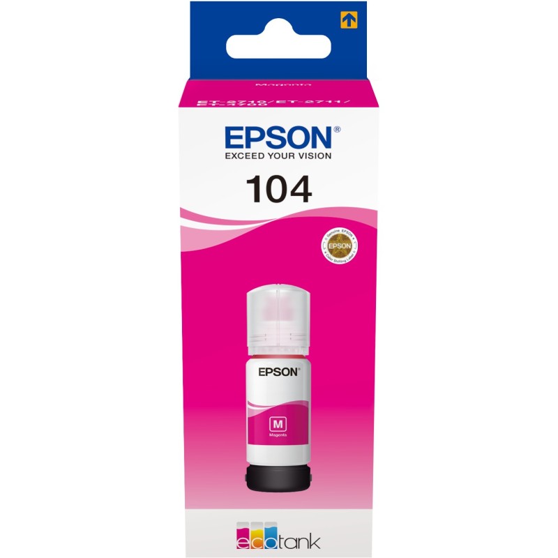 Buy Epson 104 EcoTank Ink - C13T00P340 - Magenta up to 7,500 pages in Cyprus, Nicosia, Limassol, Larnaka, Pafos