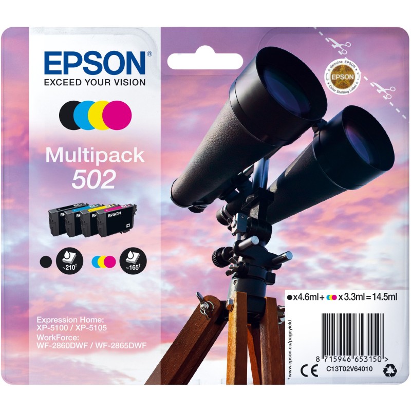 Buy Epson 502 - C13T02V64010 - CMYK in Cyprus, Nicosia, Limassol, Larnaka, Pafos
