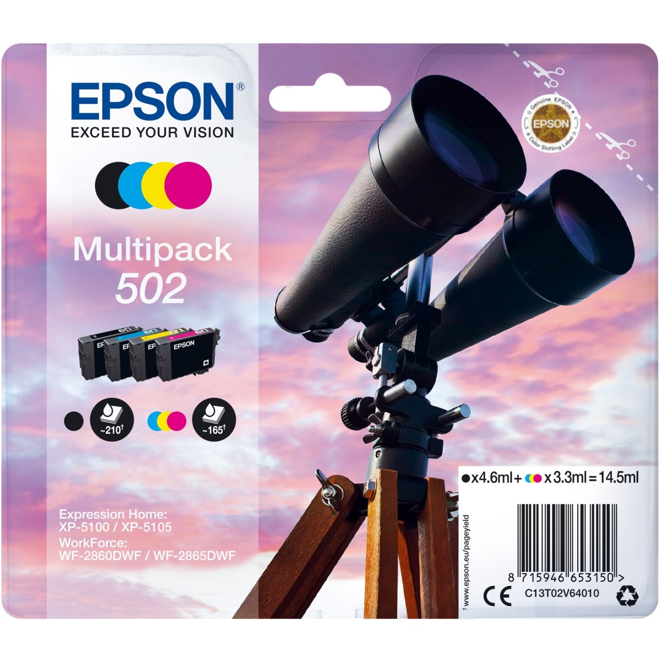 Epson 502 - C13T02V64010 - CMYK — Buy in Cyprus with Fast Delivery