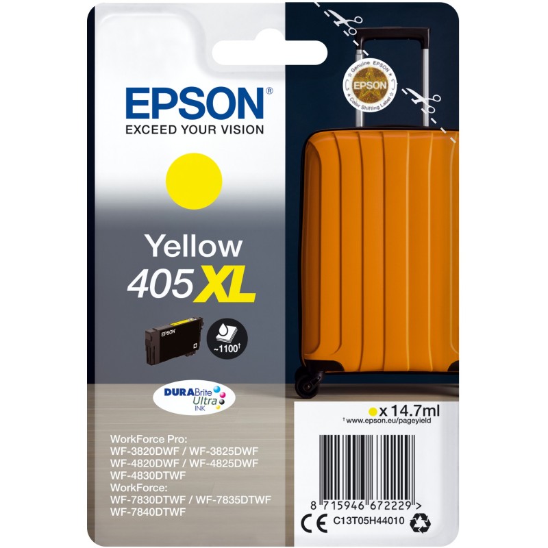 Buy Epson Ink 405XL - C13T05H44010 - Yellow up to 1,100 pages in Cyprus, Nicosia, Limassol, Larnaka, Pafos