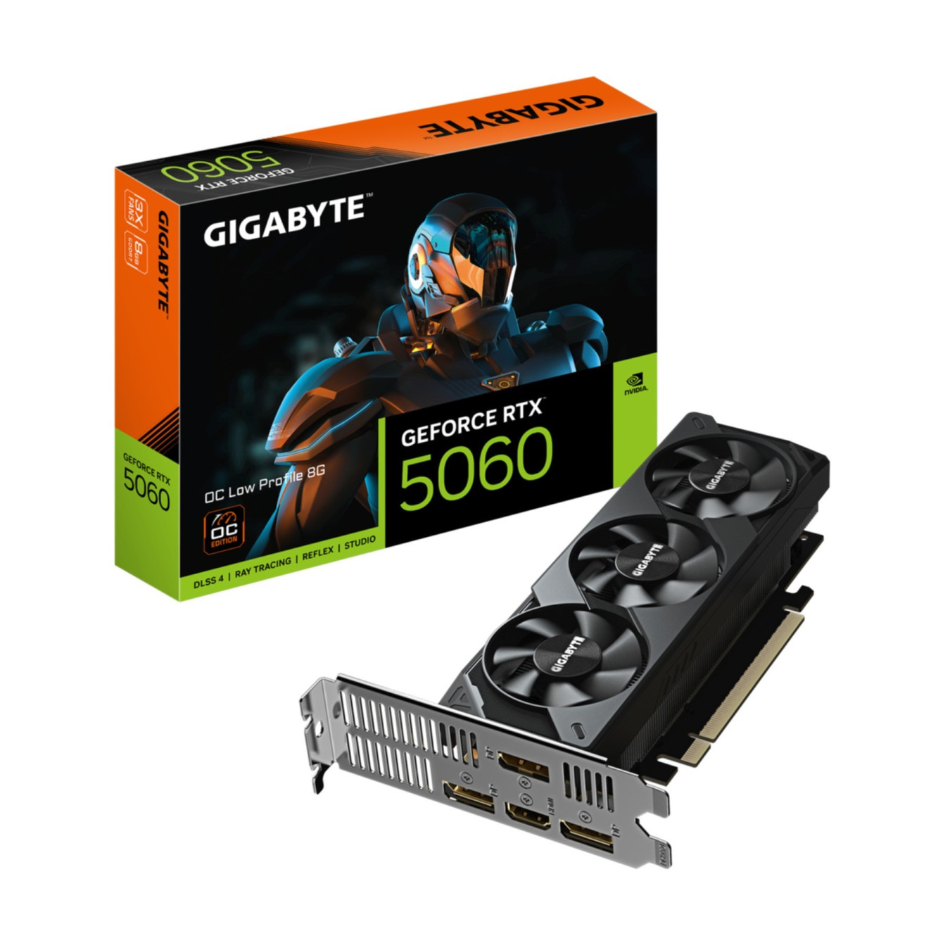 Gigabyte GeForce RTX 5060 OC Low Profile - 8GB GDDR7, 2512 MHz, PCIe 5.0, HDMI 2.1b & 3x DP 2.1b