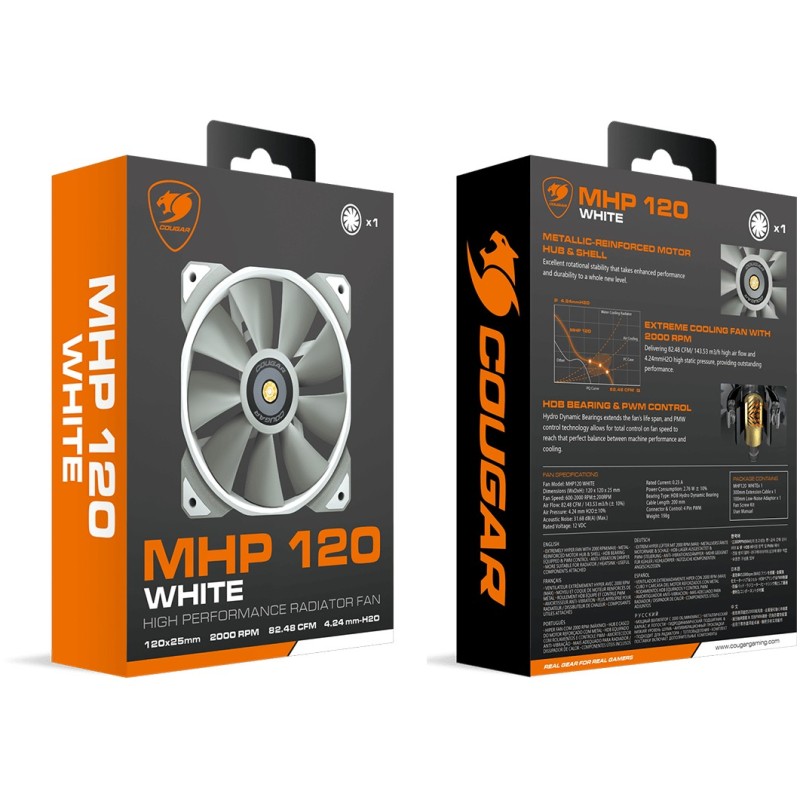 Buy COUGAR Case Fan - MHP 120 - 120mm White in Cyprus, Nicosia, Limassol, Larnaka, Pafos