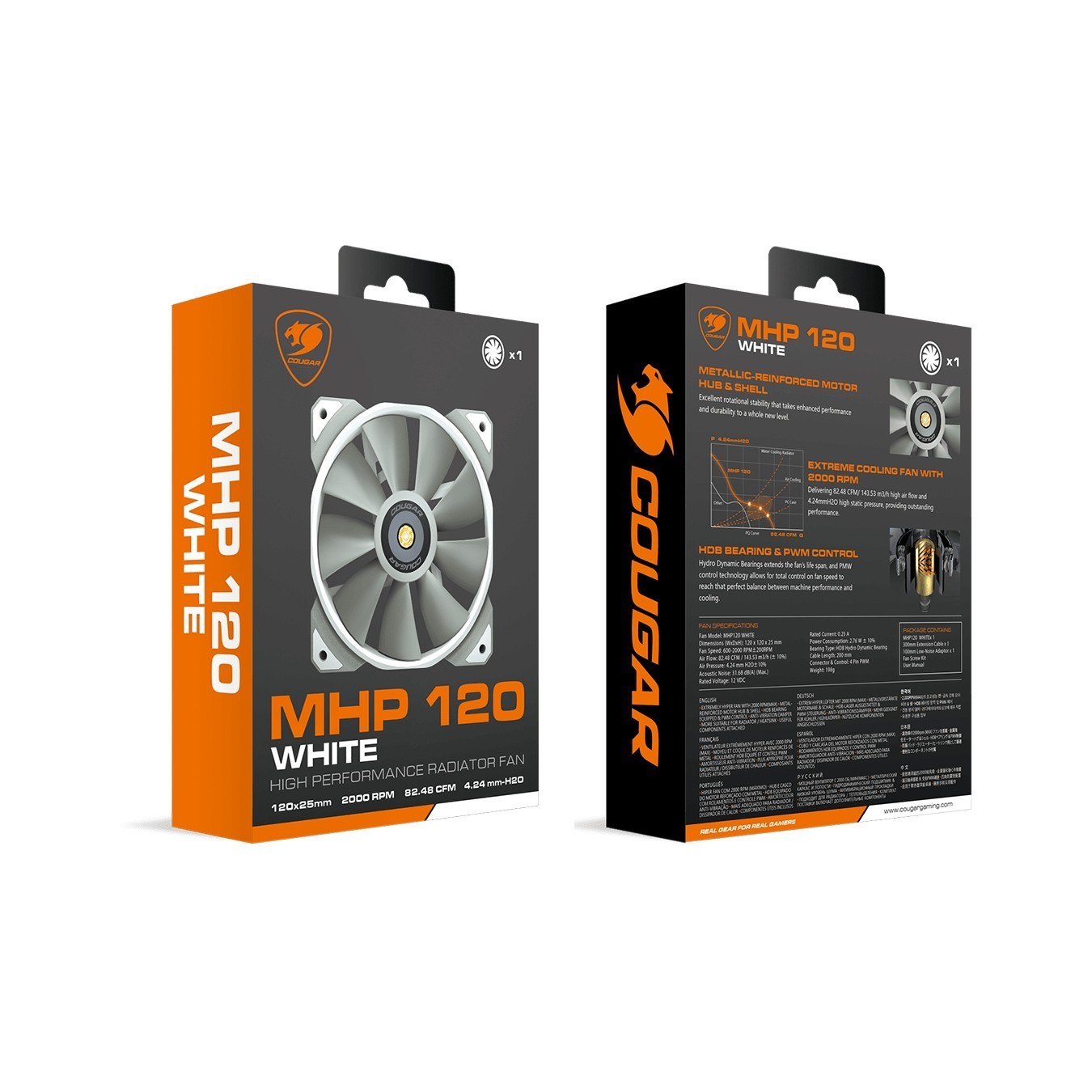 COUGAR Case Fan - MHP 120 - 120mm White — Buy in Cyprus with Fast Delivery