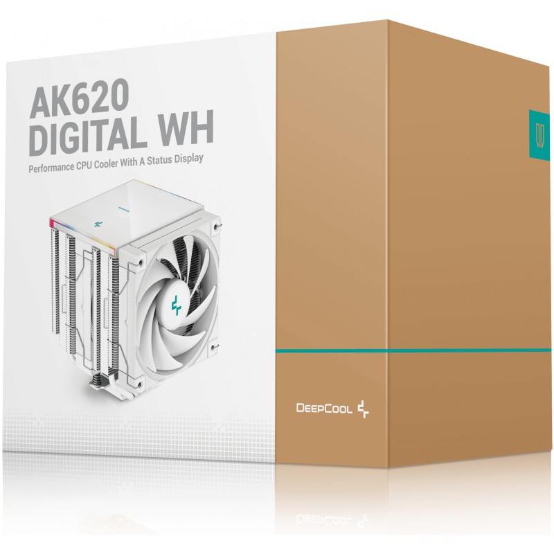 Buy K Cooler DeepCool Digital White - AK620 - Digital White in Cyprus, Nicosia, Limassol, Larnaka, Pafos