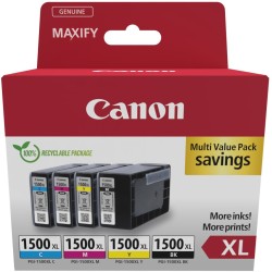 Buy Canon Ink PGI-1500XL - 9182B010 - 4-pack (BK C M Y) in Cyprus, Nicosia, Limassol, Larnaka, Pafos