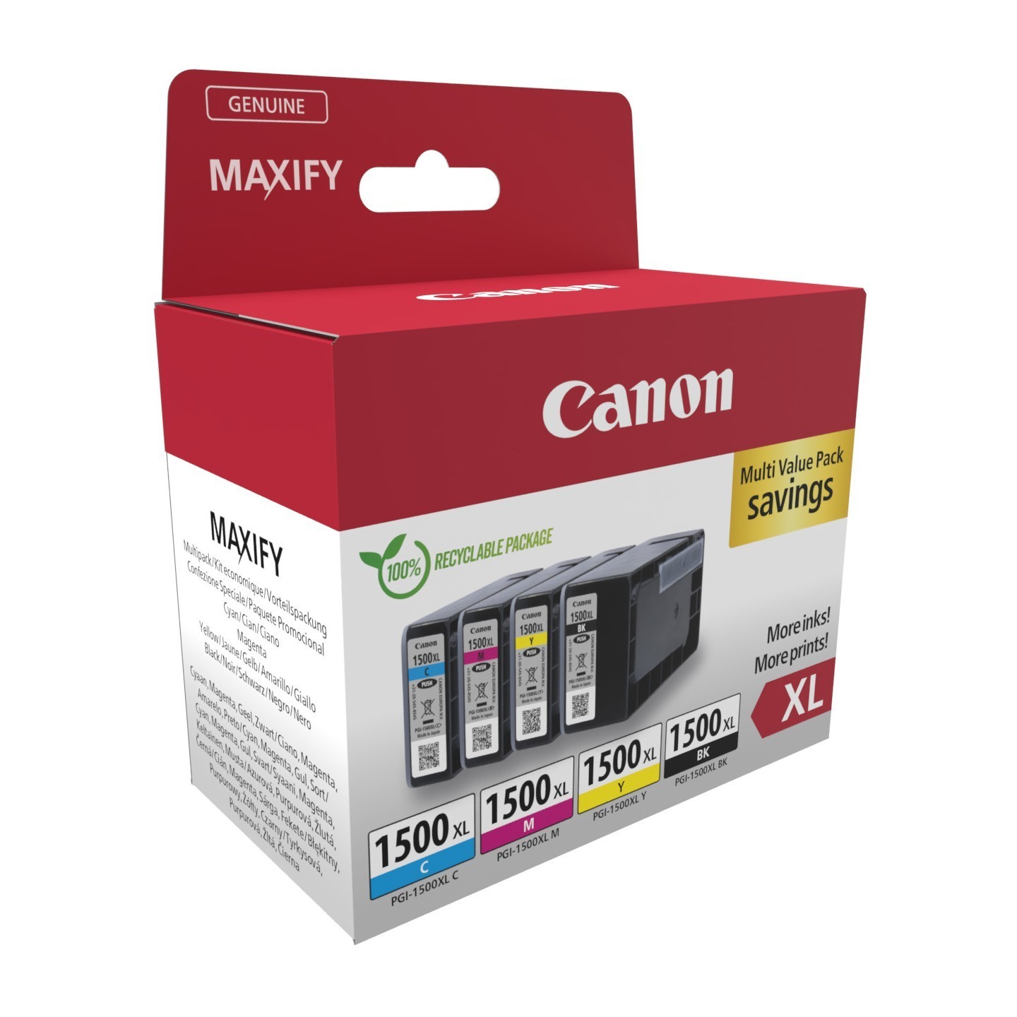 Canon Ink PGI-1500XL - 9182B010 - 4-pack (BK C M Y) — Buy in Cyprus with Fast Delivery