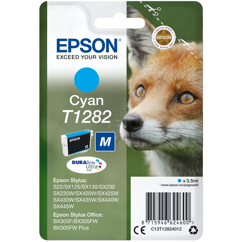 Buy Epson Ink - C13T12824012 - T1282 Cyan in Cyprus, Nicosia, Limassol, Larnaka, Pafos