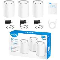 Buy Cudy Wi-Fi 6 Mesh 2.5G Solution 3-Pack - AX3000 - Wi-Fi 6 Mesh 2.5G Solution... in Cyprus, Nicosia, Limassol, Larnaka, Pafos