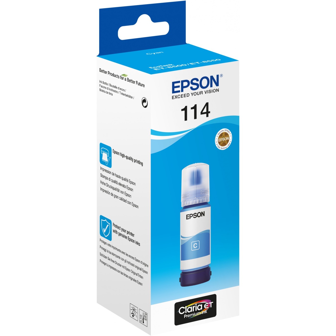 Epson Ink - C13T07B240 - Cyan Eco Tank Refill Ink 70ml — Buy in Cyprus with Fast Delivery