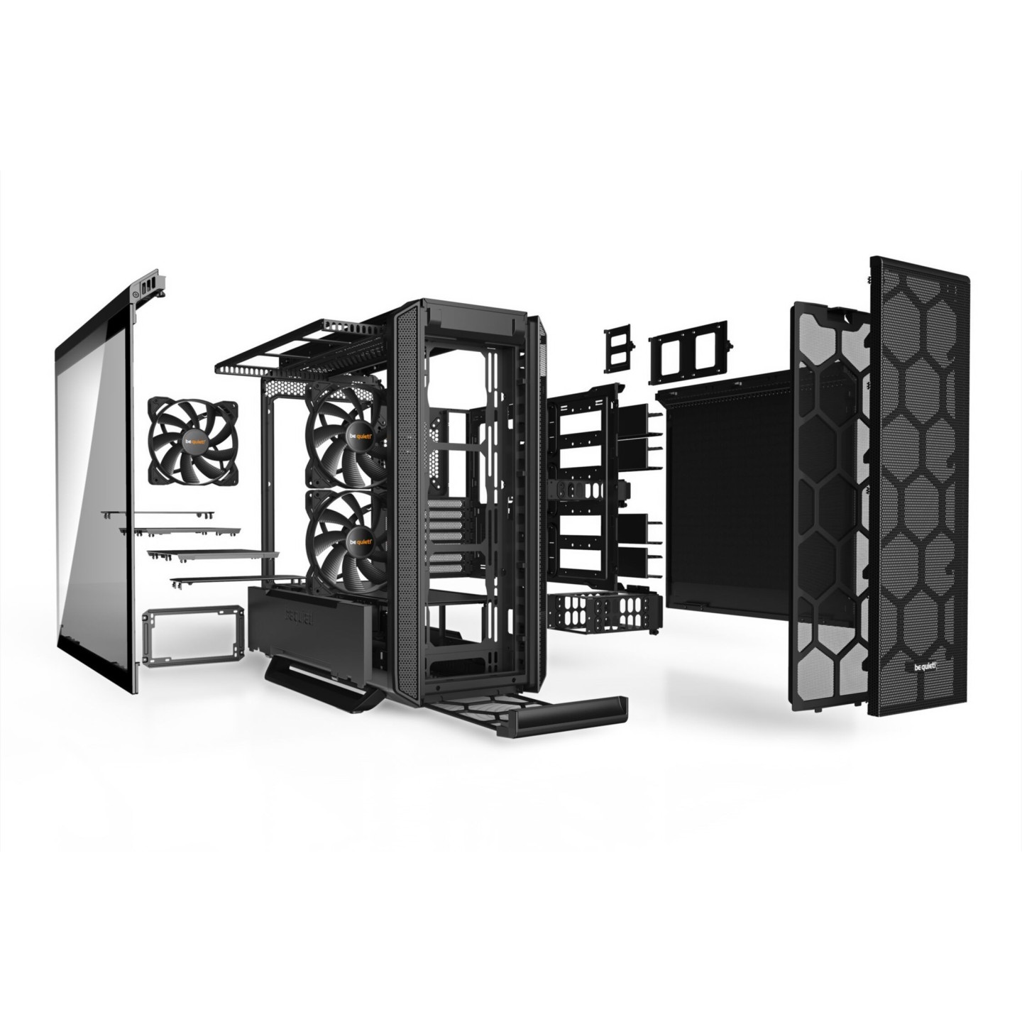 be quiet! Silent Base 802 Window Black - Mid Tower PC Case, Tempered Glass, E-ATX, USB-C - BGW38 (Boxed)
