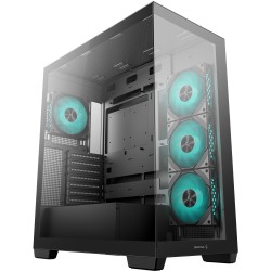 DeepCool CG580 4F Midi Tower PC Case - Black Tempered Glass Gaming Chassis - CG580-4F (Boxed)