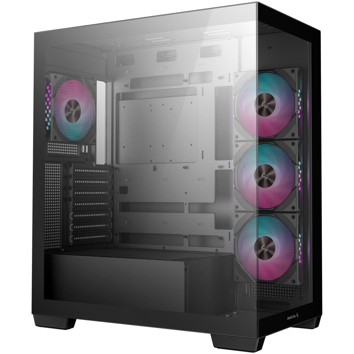 DeepCool CG580 4F Midi Tower PC Case - Black Tempered Glass Gaming Chassis - CG580-4F (Boxed)