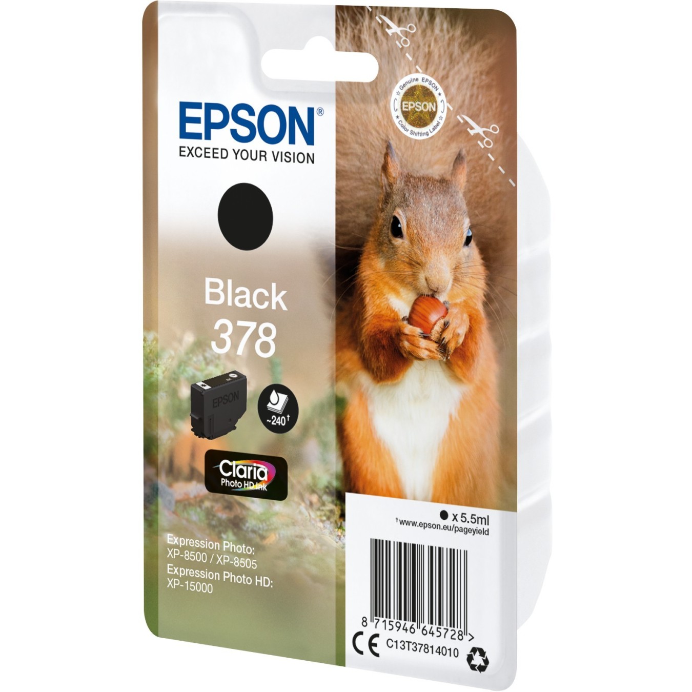 Epson Ink 378 - C13T37814010 - Black, up to 240 pages — Buy in Cyprus with Fast Delivery