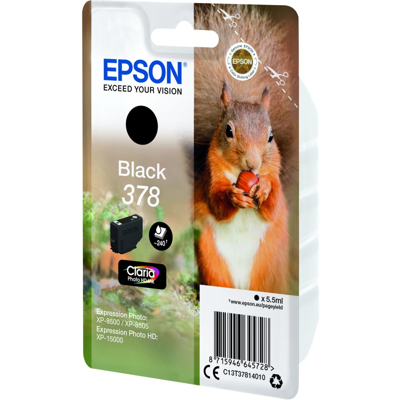 Epson Ink 378 - C13T37814010 - Black, up to 240 pages — Buy in Cyprus with Fast Delivery