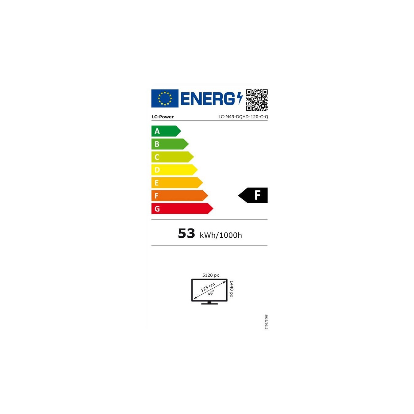 LC-Power 124.5cm (49') - LC-M49-DQHD-120-C-Q - VA+DP+HDMI — Buy in Cyprus with Fast Delivery