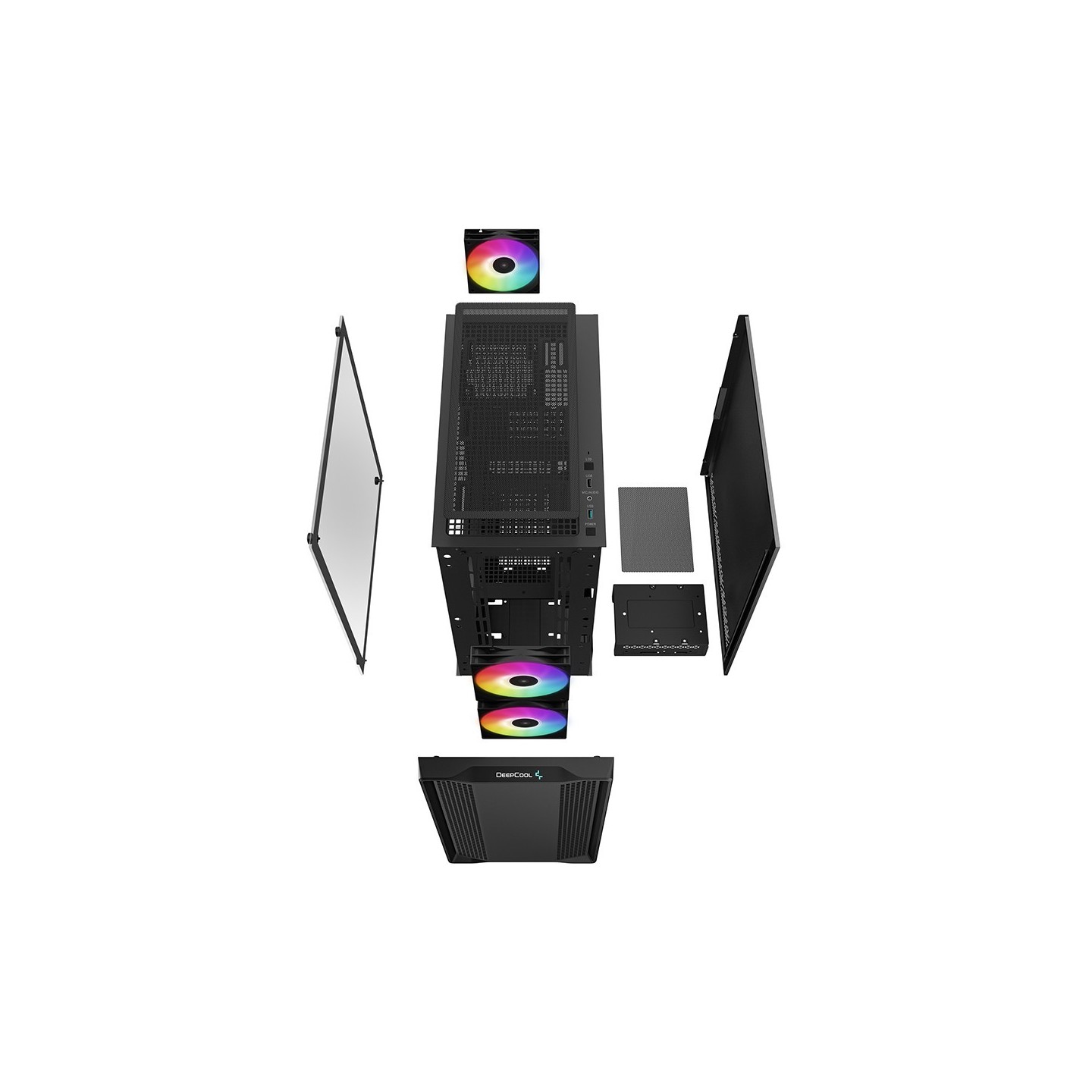 DeepCool CC360 ARGB Micro-ATX Mini Tower PC Case - Black — Buy in Cyprus with Fast Delivery