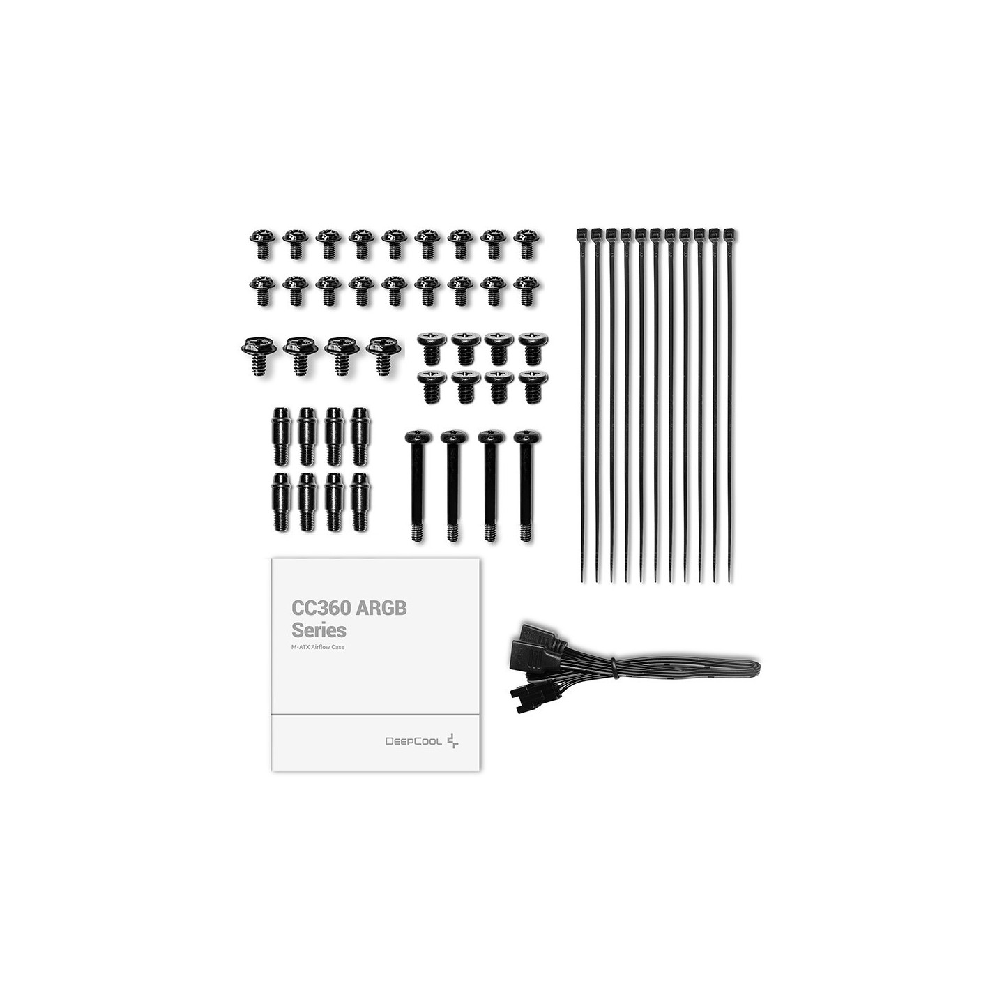 DeepCool CC360 ARGB Micro-ATX Mini Tower PC Case - Black — Buy in Cyprus with Fast Delivery