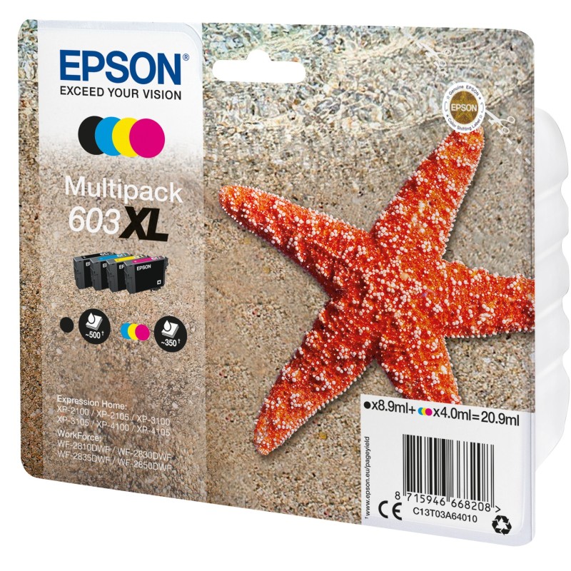 Buy Epson Multipack - C13T03A640 - 4-colours 603XL Ink in Cyprus, Nicosia, Limassol, Larnaka, Pafos