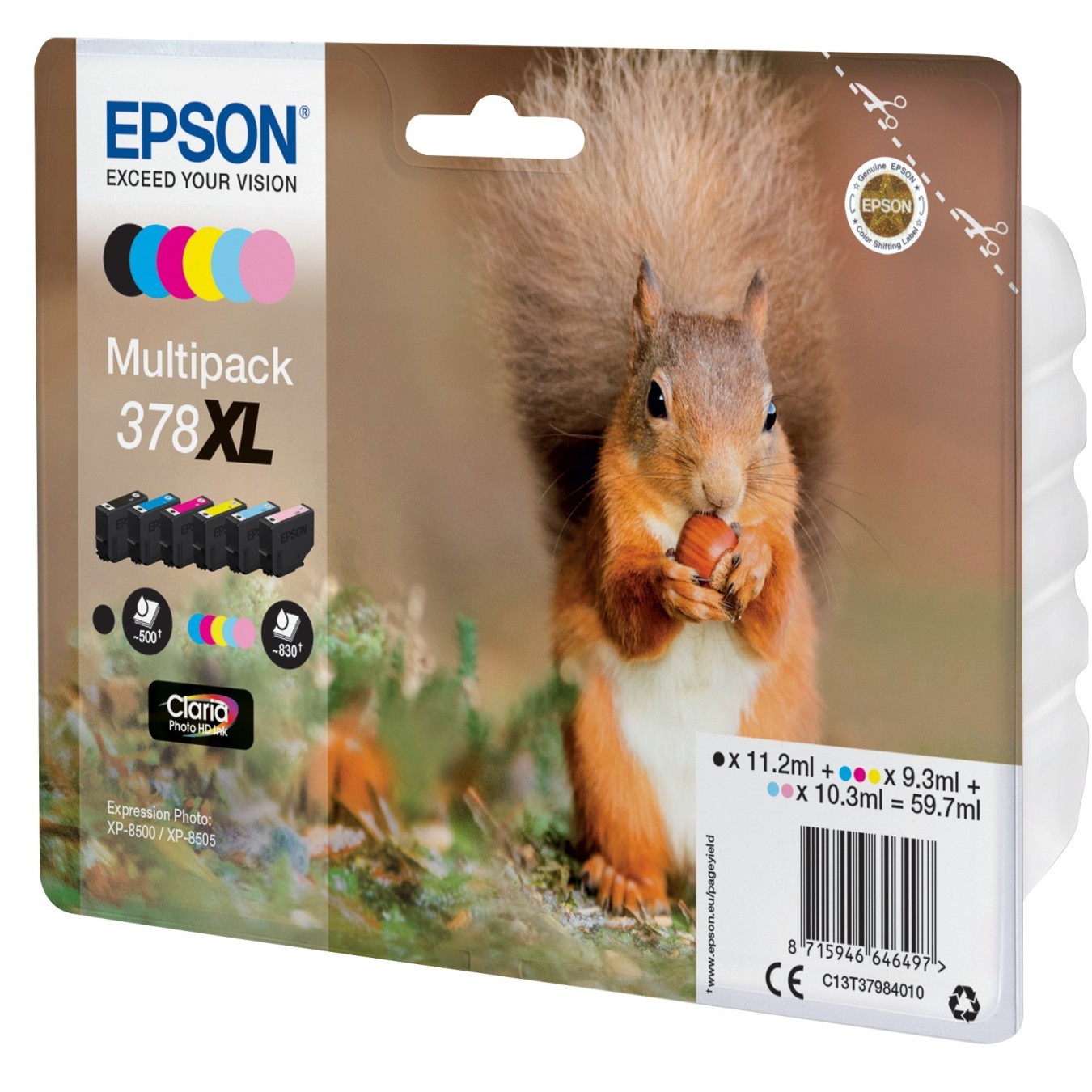 Epson Tinte 378XL C13T37984010 Multipack (BKMCY Hellmagenta Hellcyan) 6er bis zu 830 Seiten — Buy in Cyprus with Fast Delivery