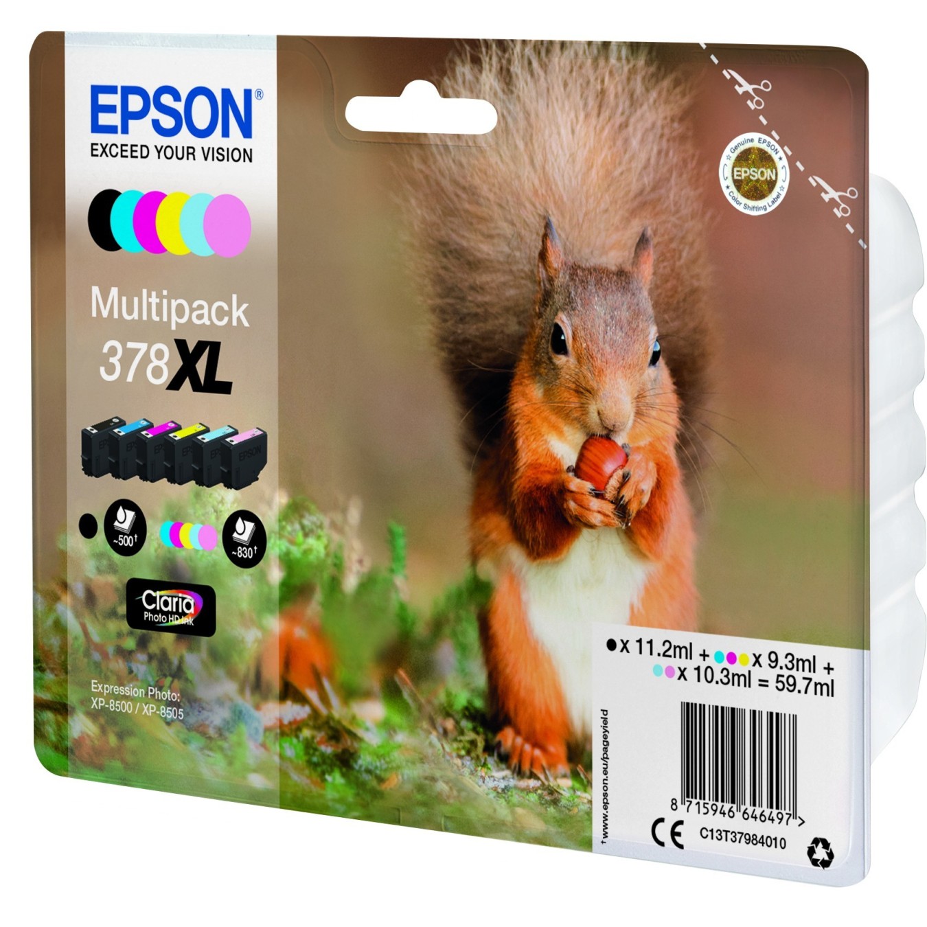 Epson Tinte 378XL C13T37984010 Multipack (BKMCY Hellmagenta Hellcyan) 6er bis zu 830 Seiten — Buy in Cyprus with Fast Delivery