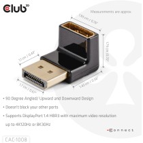 Club3D Adapter - DP to DP 1.4 90 Degree Angled 4K@120Hz St Bu retail — Buy in Cyprus with Fast Delivery