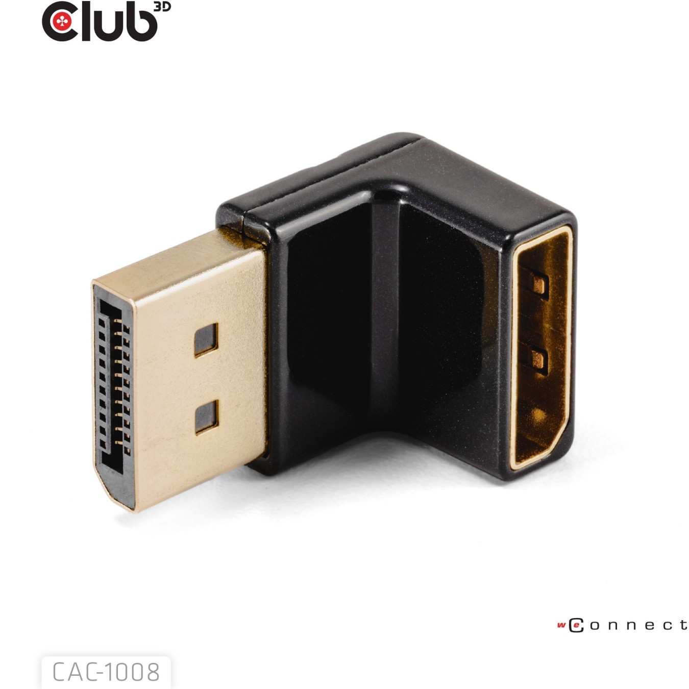 Club3D Adapter - DP to DP 1.4 90 Degree Angled 4K@120Hz St Bu retail — Buy in Cyprus with Fast Delivery