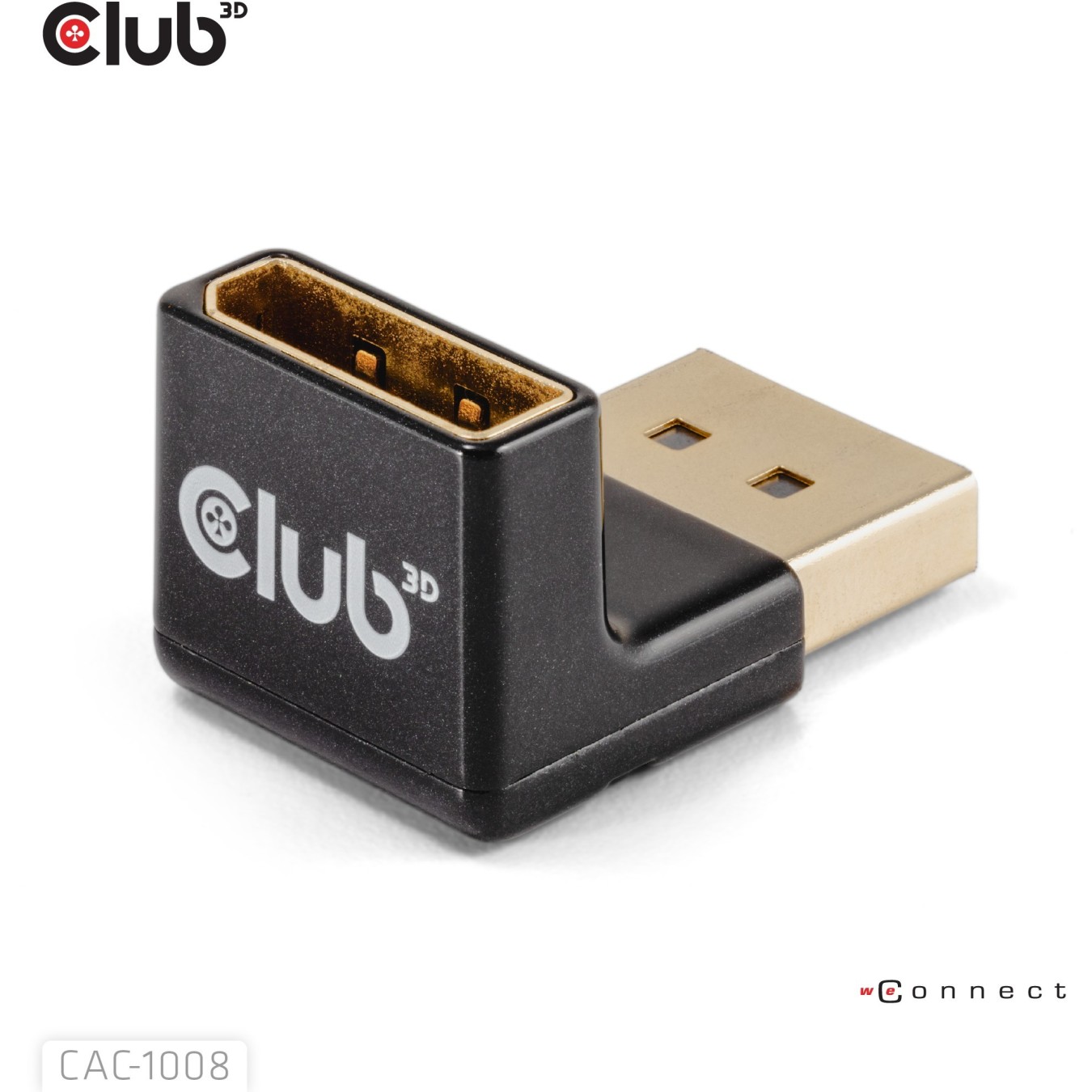 Club3D Adapter - DP to DP 1.4 90 Degree Angled 4K@120Hz St Bu retail — Buy in Cyprus with Fast Delivery