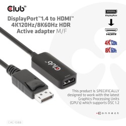 Buy Club3D Adapter - DisplayPort 1.4 to HDMI HDR 8K60Hz active retail in Cyprus, Nicosia, Limassol, Larnaka, Pafos