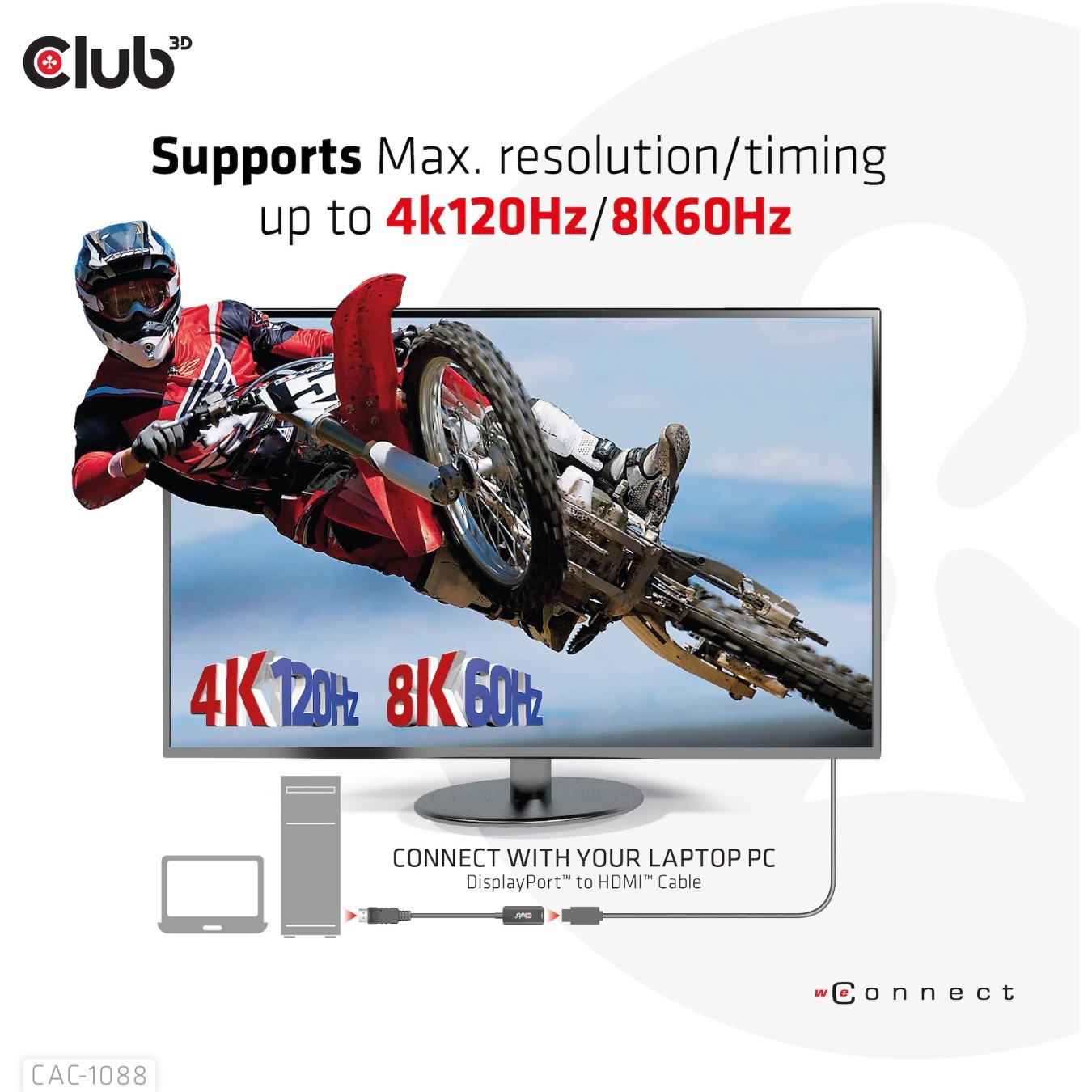 Club3D Adapter - DisplayPort 1.4 to HDMI HDR 8K60Hz active retail — Buy in Cyprus with Fast Delivery