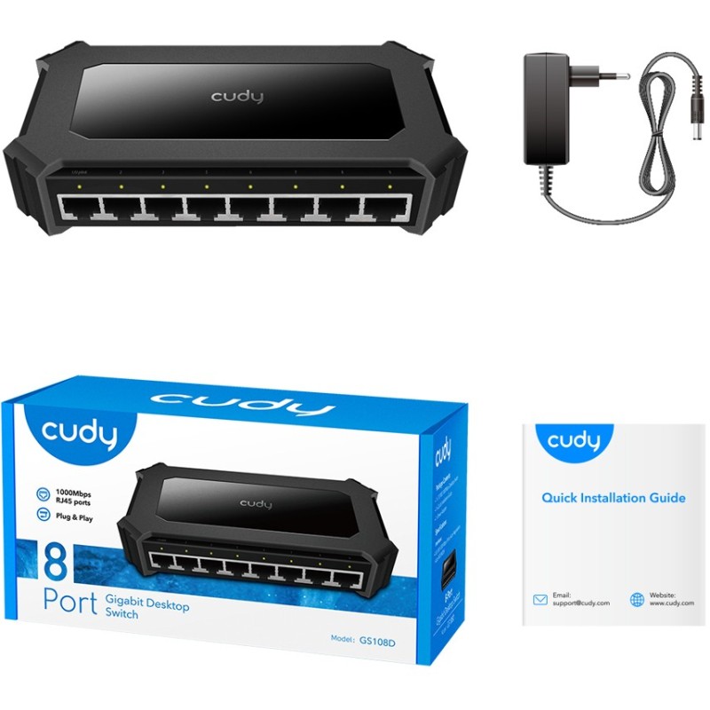Buy Cudy Switch - GS108D - 8P in Cyprus, Nicosia, Limassol, Larnaka, Pafos