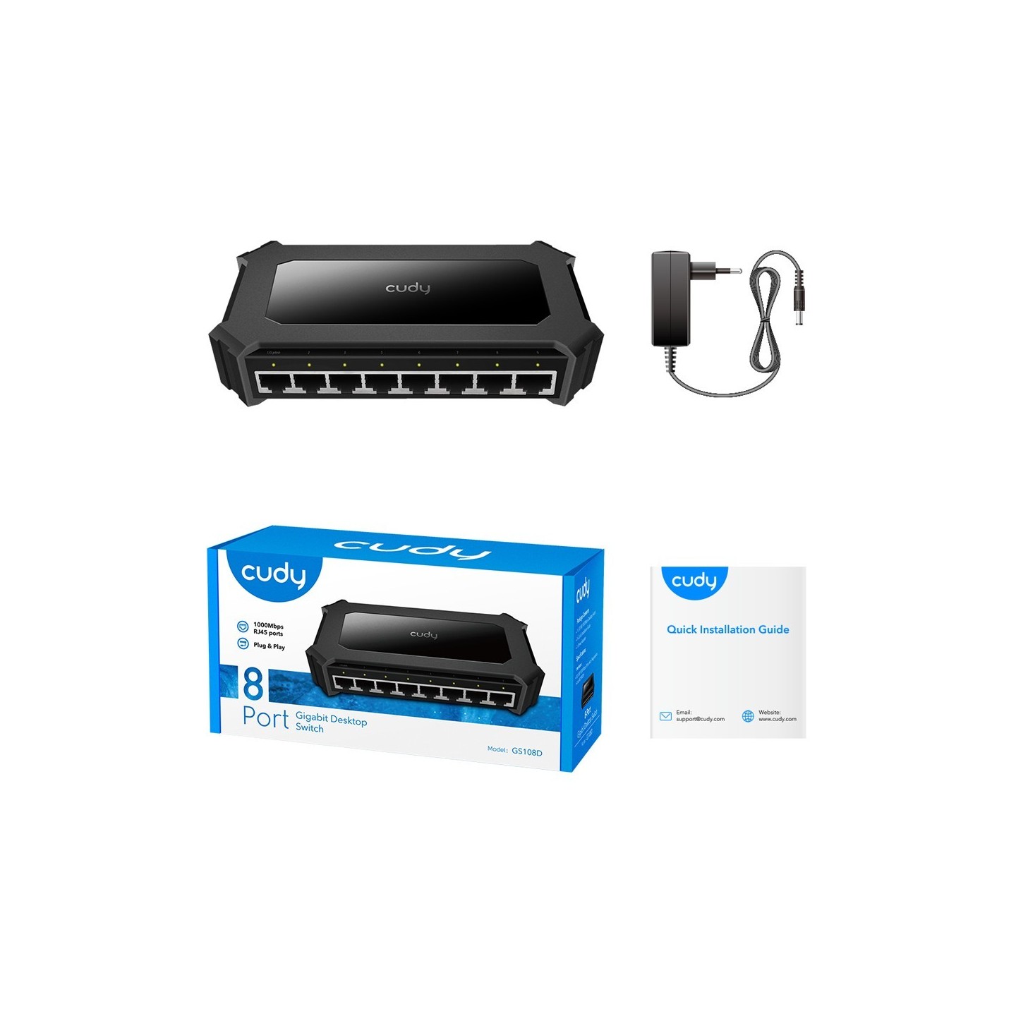 Cudy GS108D 8-Port Gigabit Ethernet Switch — Buy in Cyprus with Fast Delivery