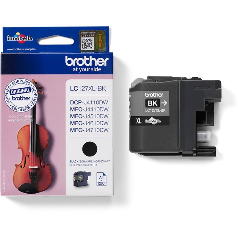 Buy Brother Ink Cartridge - LC-127XL-BK - Black - up to 1,200 pages per ISO IEC ... in Cyprus, Nicosia, Limassol, Larnaka, Pafos