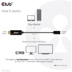 Buy Club3D Adapter - HDMI 2.0 to USB-C 4K60Hz Active St Bu in Cyprus, Nicosia, Limassol, Larnaka, Pafos