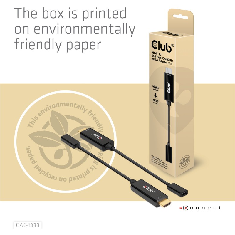 Buy Club3D Adapter - HDMI 2.0 to USB-C 4K60Hz Active St Bu in Cyprus, Nicosia, Limassol, Larnaka, Pafos