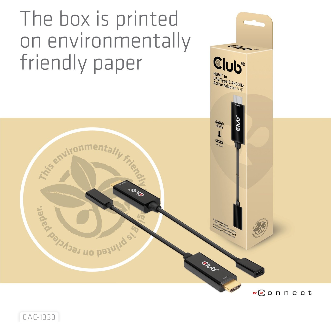 Club3D Adapter - HDMI 2.0 to USB-C 4K60Hz Active St Bu — Buy in Cyprus with Fast Delivery